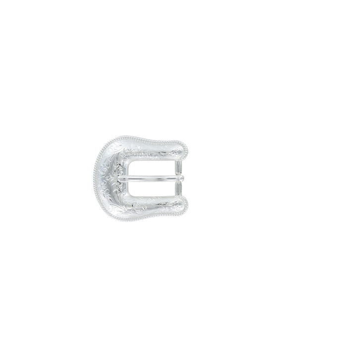 3/4 inch Shiny Silver Western Buckle Set