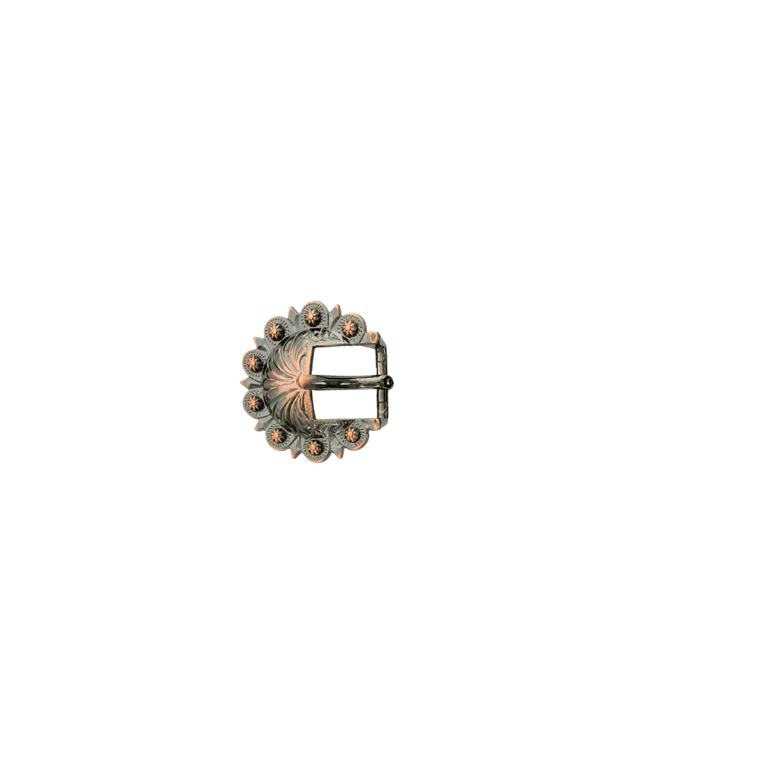 3/4 inch Copper Concho Western Buckle Set