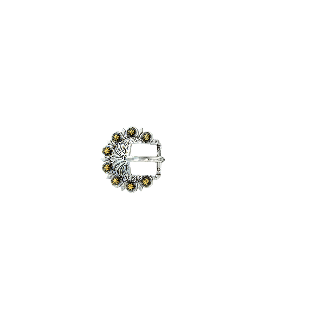 3/4 inch Silver Gold Western Buckle Set