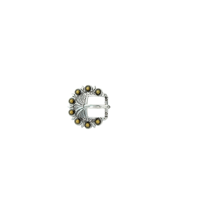 3/4 inch Silver Gold Western Buckle Set
