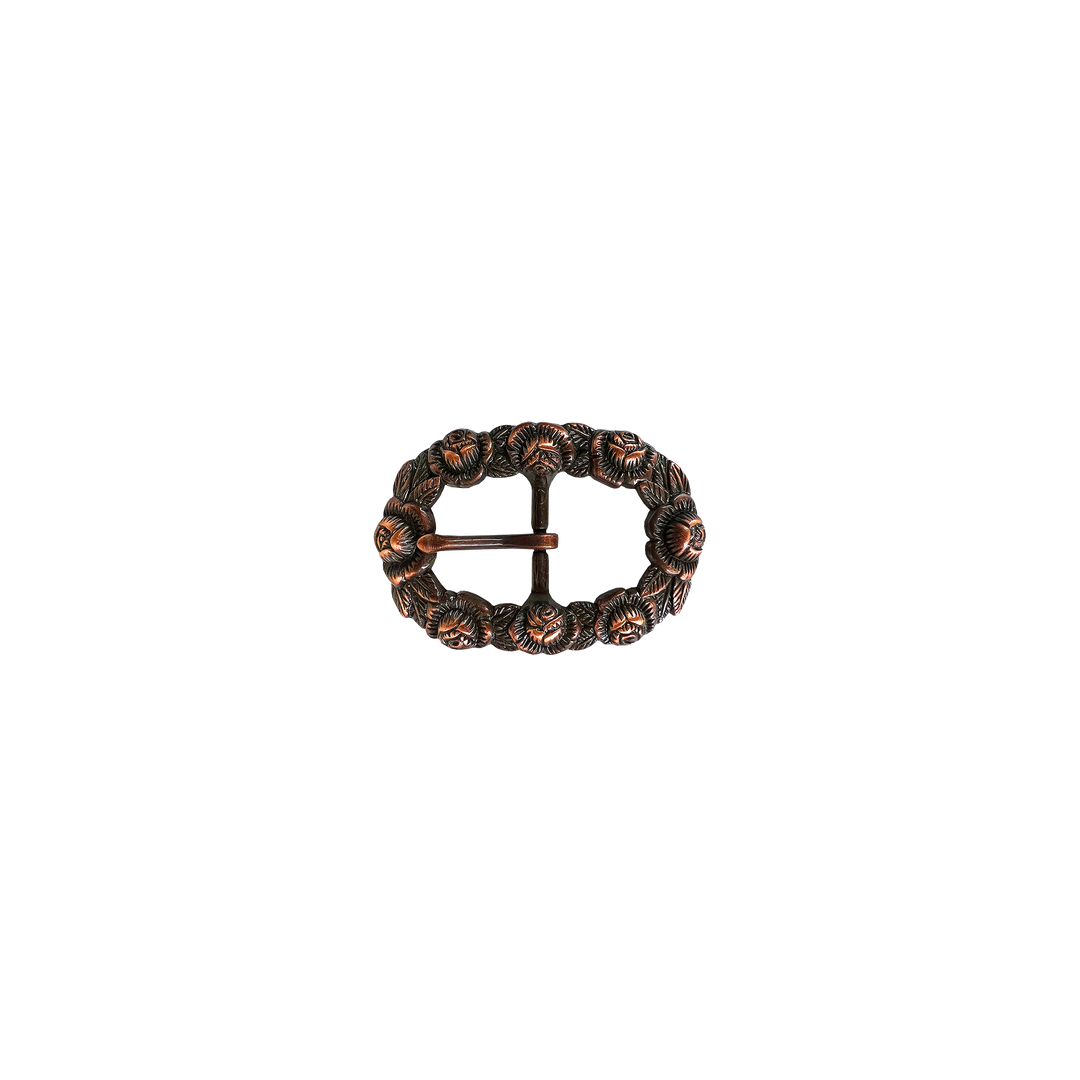 3/4 inch Floral Metal Belt Buckle