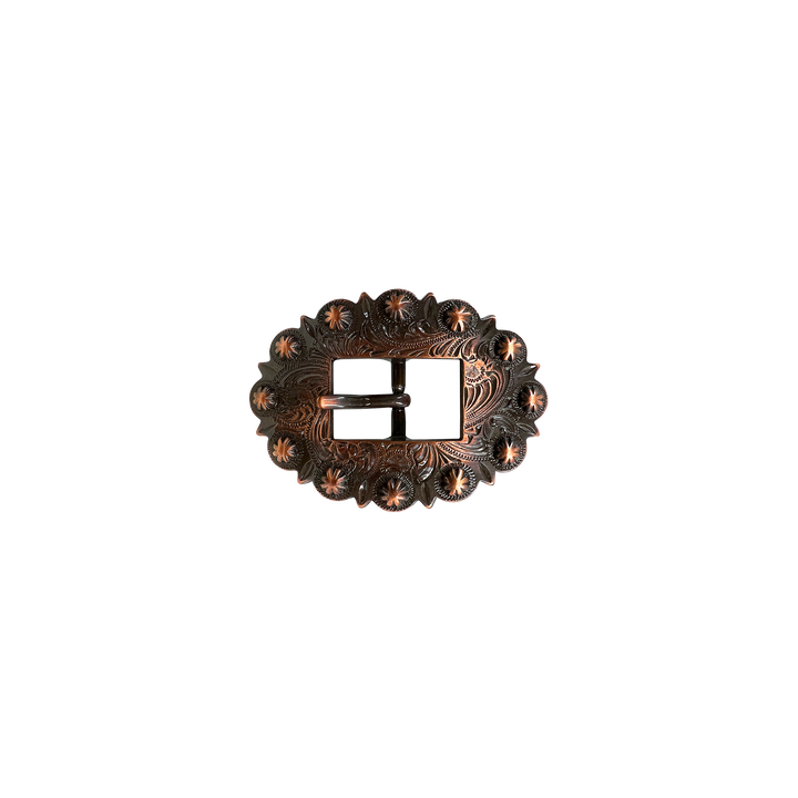 3/4 inch Western Floral Engraved Belt Buckle