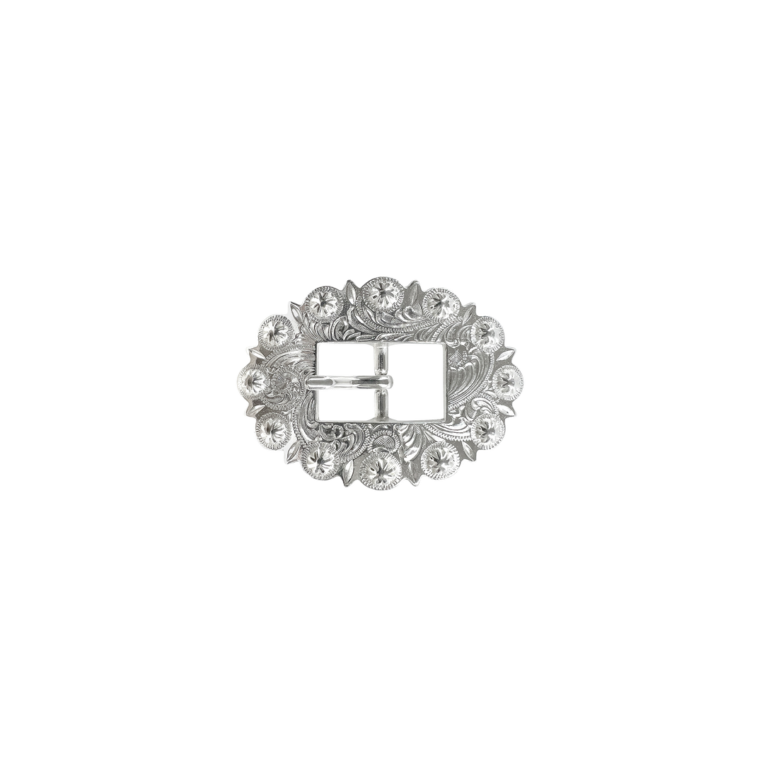3/4 inch Western Floral Engraved Belt Buckle