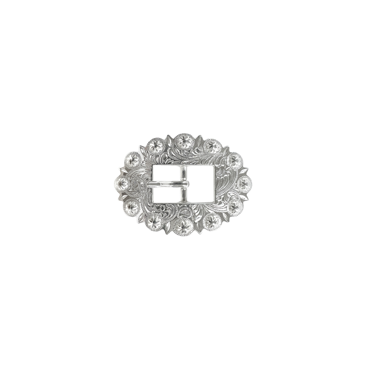 3/4 inch Western Floral Engraved Belt Buckle