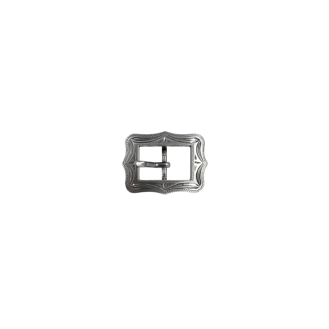 3/4 inch Western Rectangle Engraved Belt Buckle