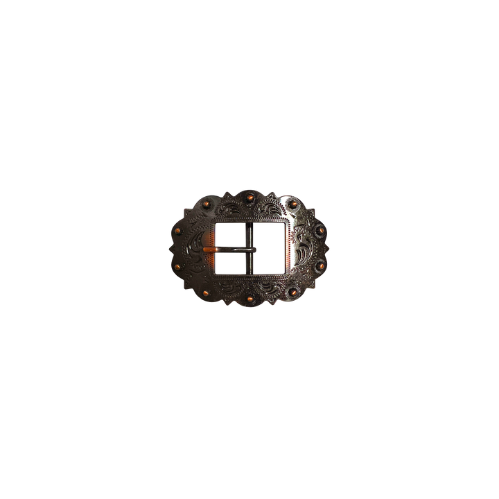 3/4 inch Scallop Western Engraved Belt Buckle