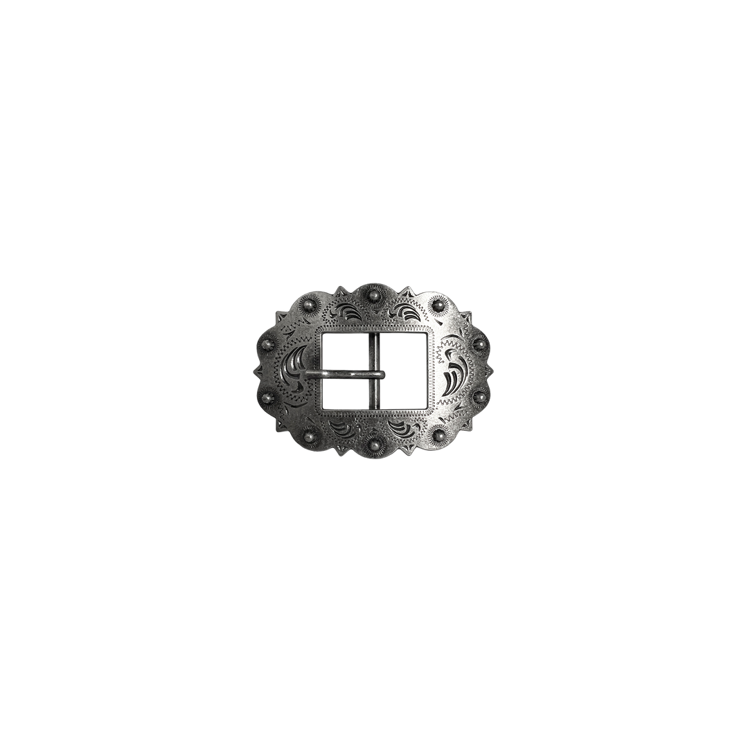 3/4 inch Scallop Western Engraved Belt Buckle