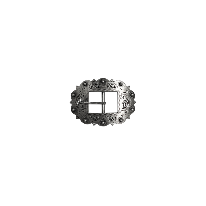 3/4 inch Scallop Western Engraved Belt Buckle