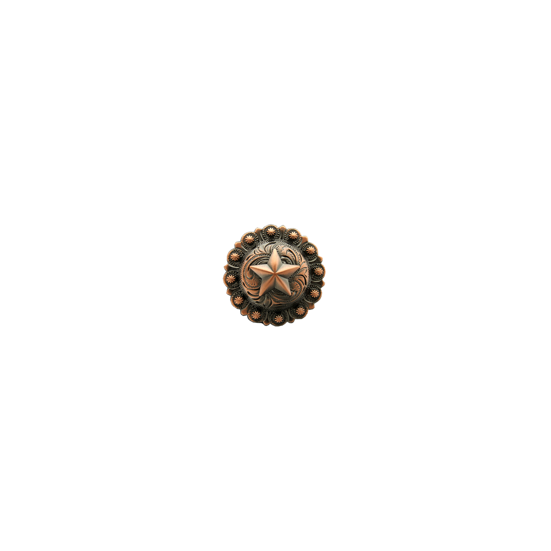 1 inch Western Floral Star Concho