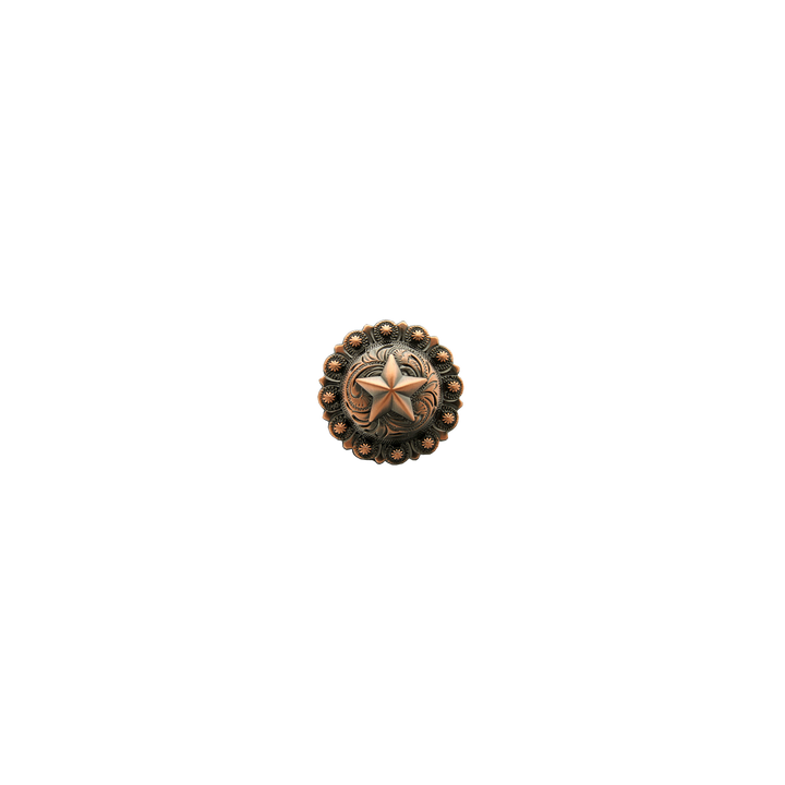 1 inch Western Floral Star Concho