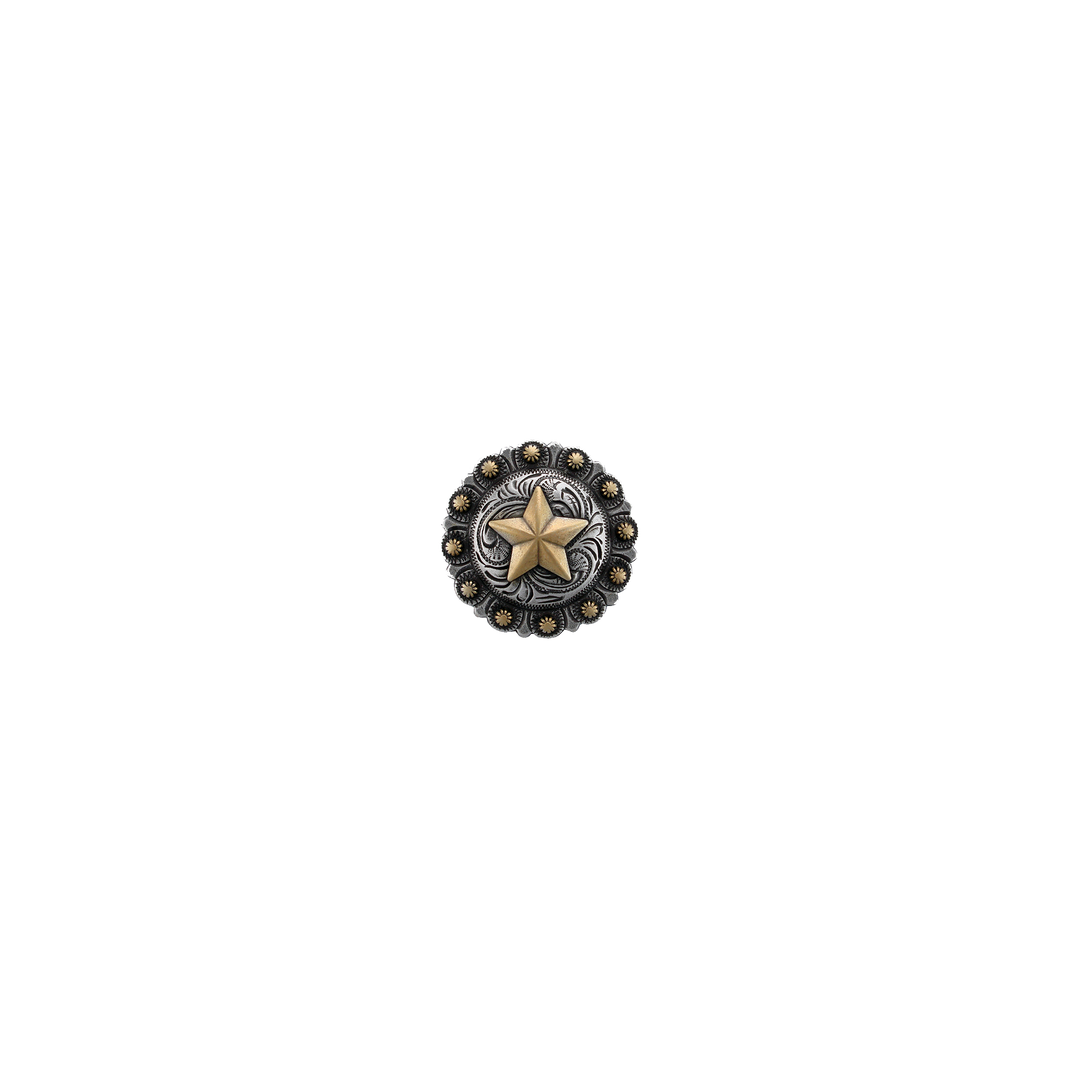 1 inch Western Floral Star Concho