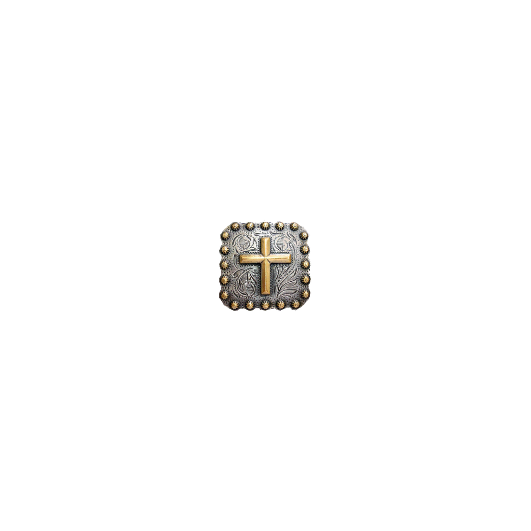 1 inch Western Square Cross Concho