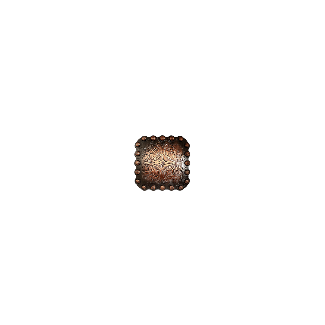 1 inch Western Square Floral Concho