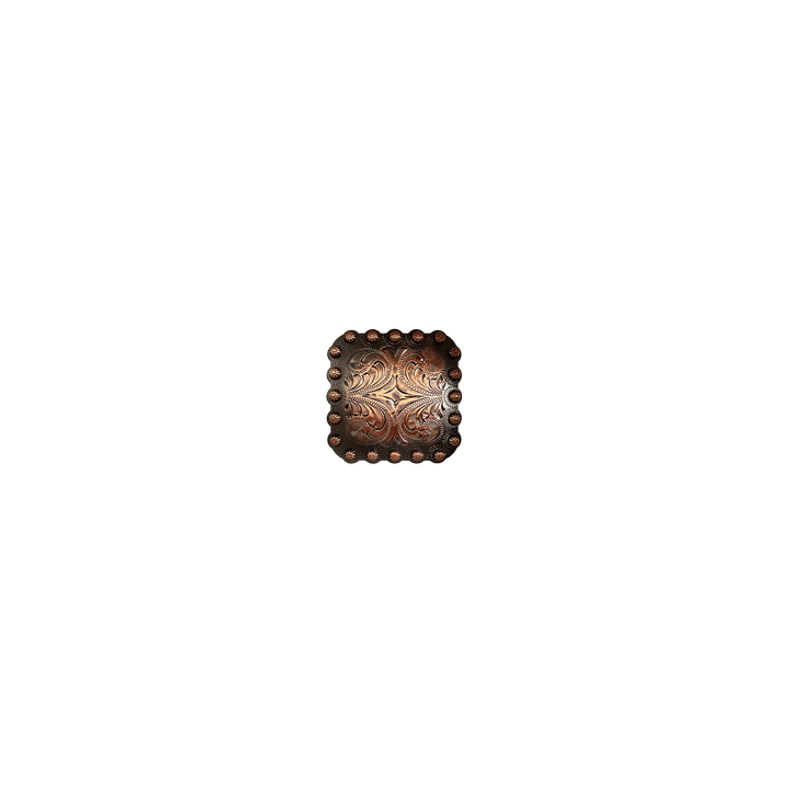 1 inch Western Square Floral Concho