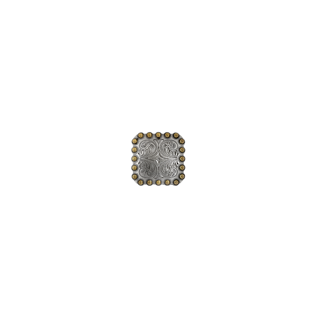 1 inch Western Square Floral Concho