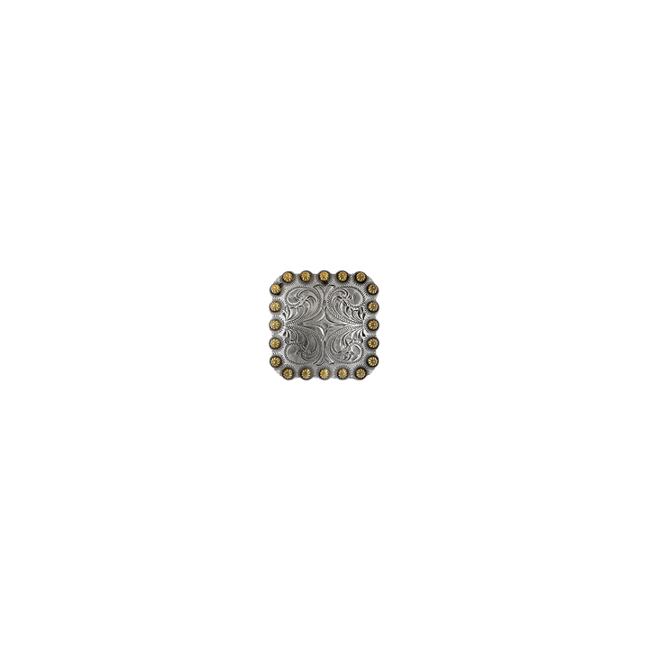 1 inch Western Square Floral Concho