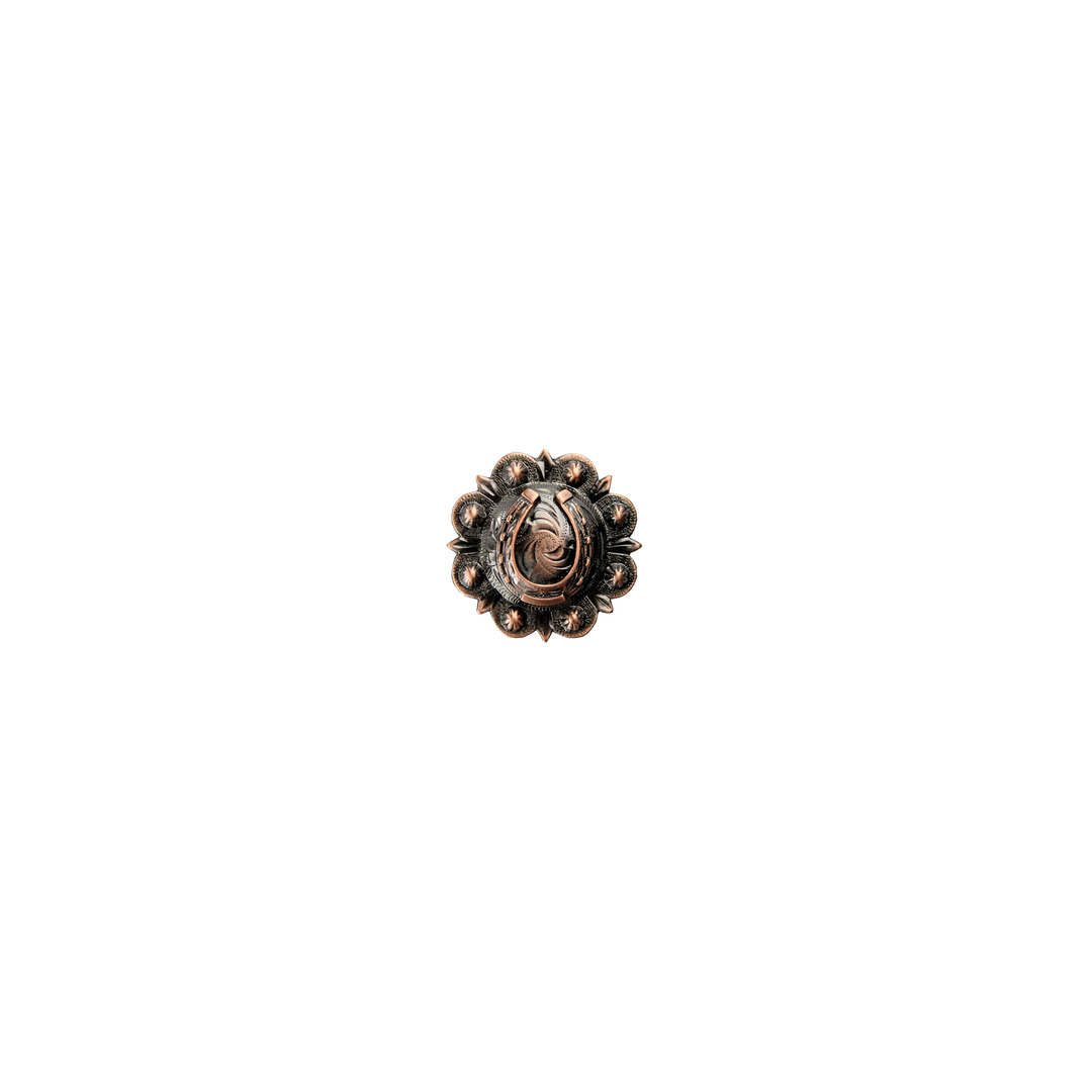 1 inch Horseshoe Floral Western Concho