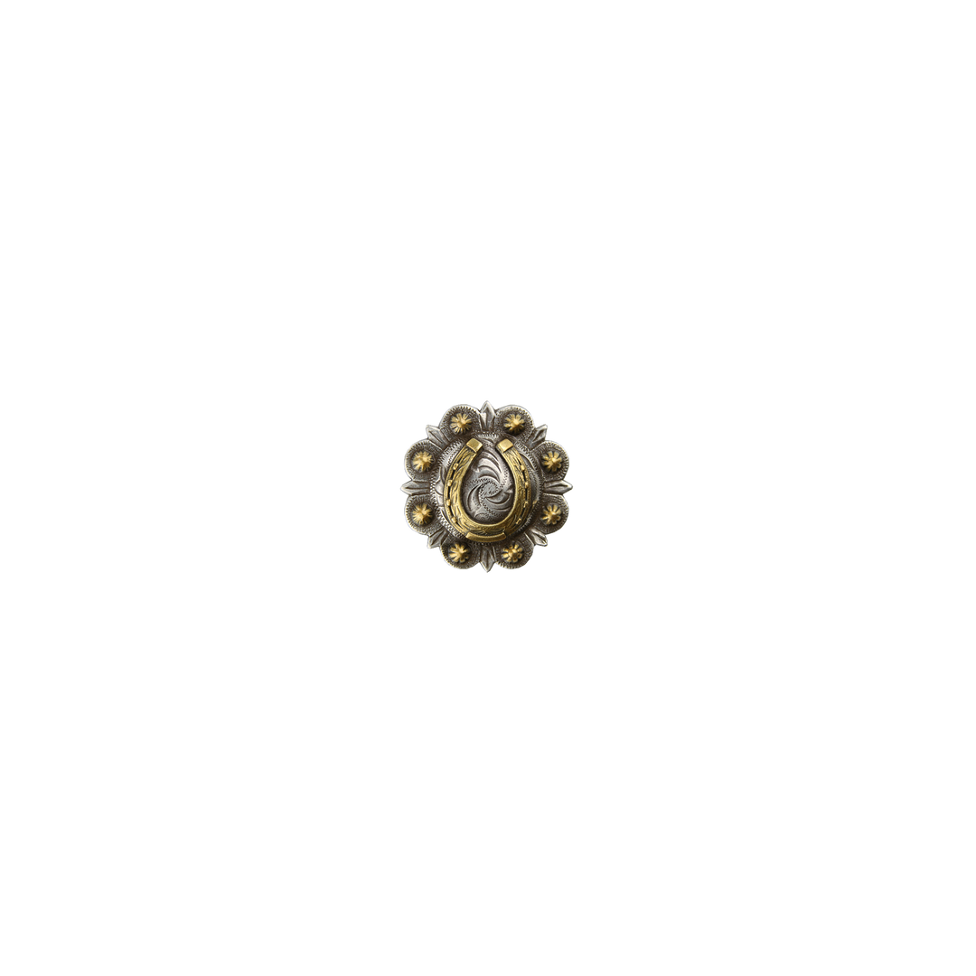 1 inch Horseshoe Floral Western Concho