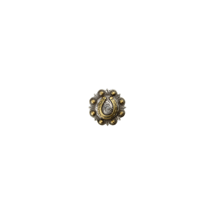 1 inch Horseshoe Floral Western Concho
