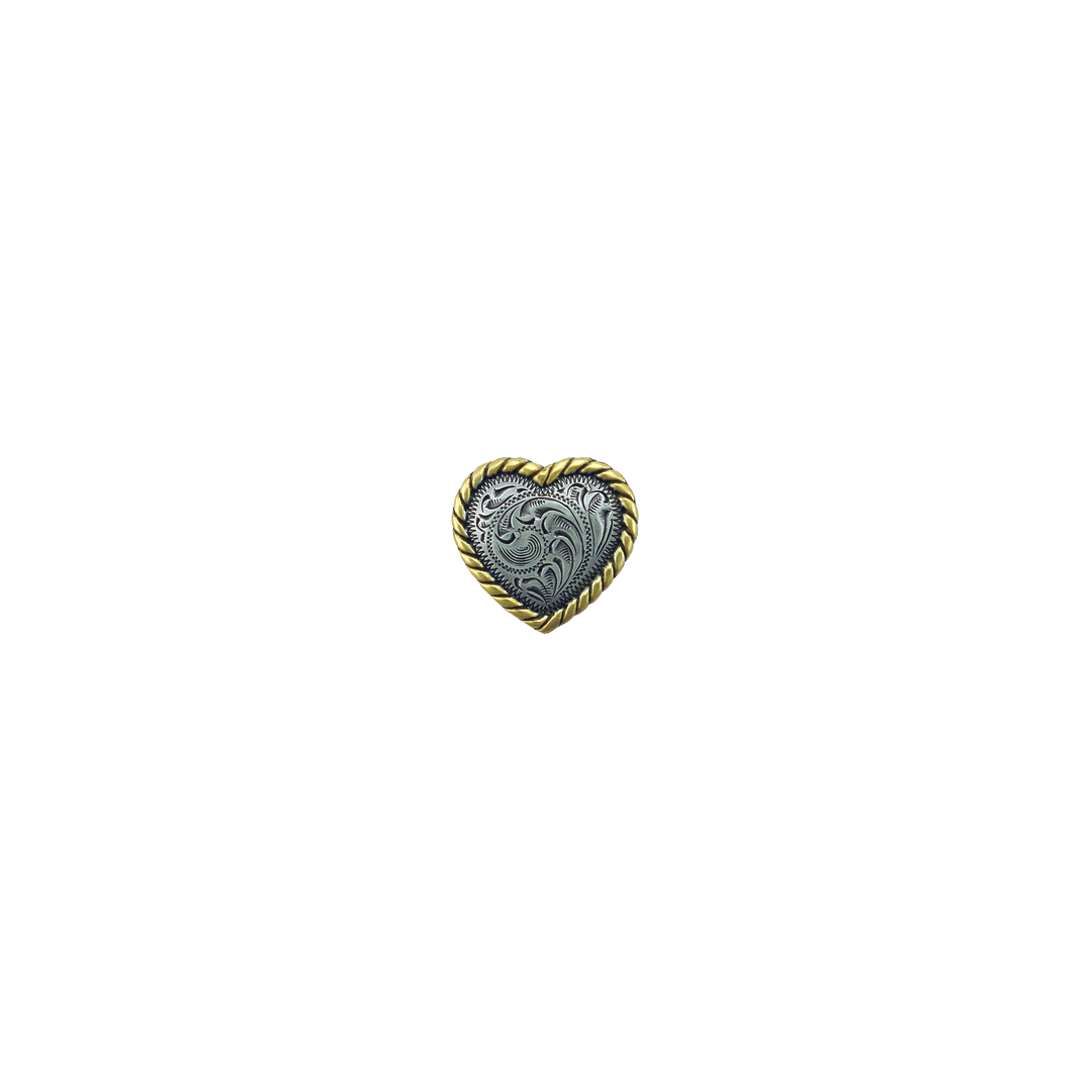 1 inch Western Engraved Heart Concho