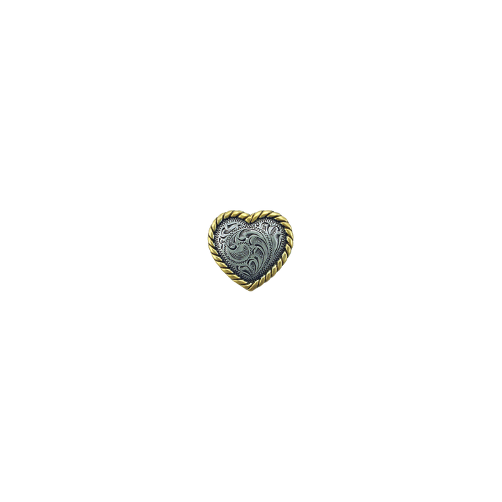 1 inch Western Engraved Heart Concho