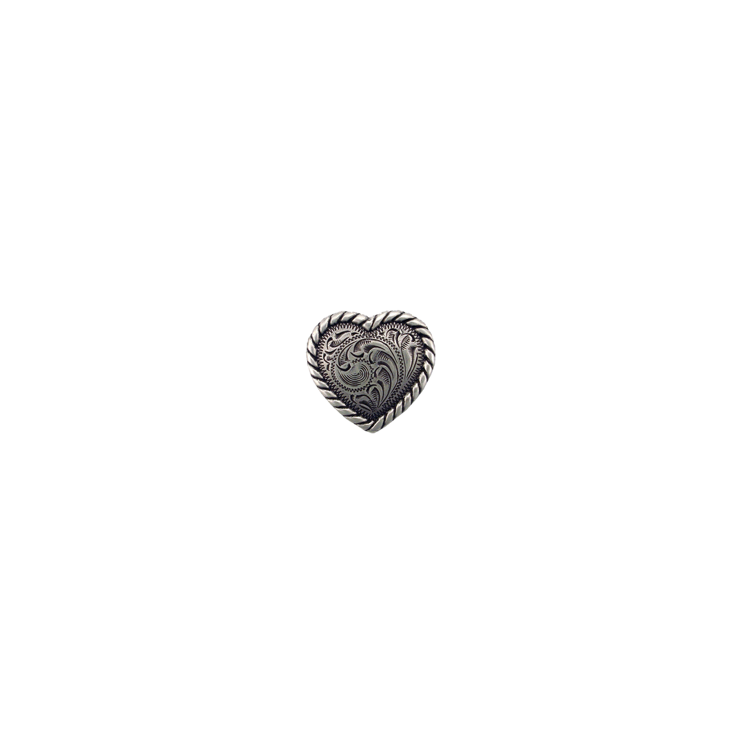 1 inch Western Engraved Heart Concho