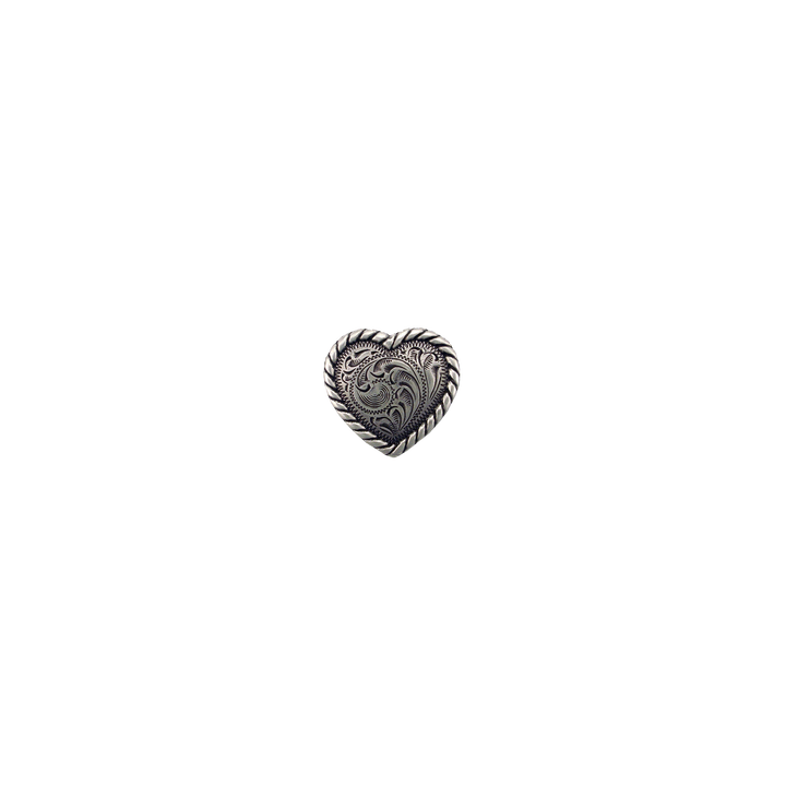 1 inch Western Engraved Heart Concho