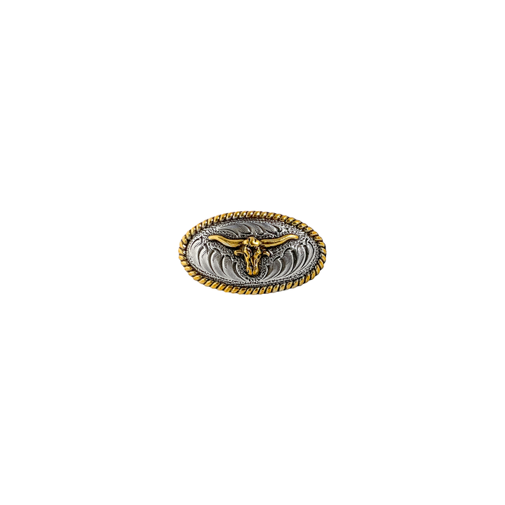 1 inch Oval Bull Head Wrapped Concho