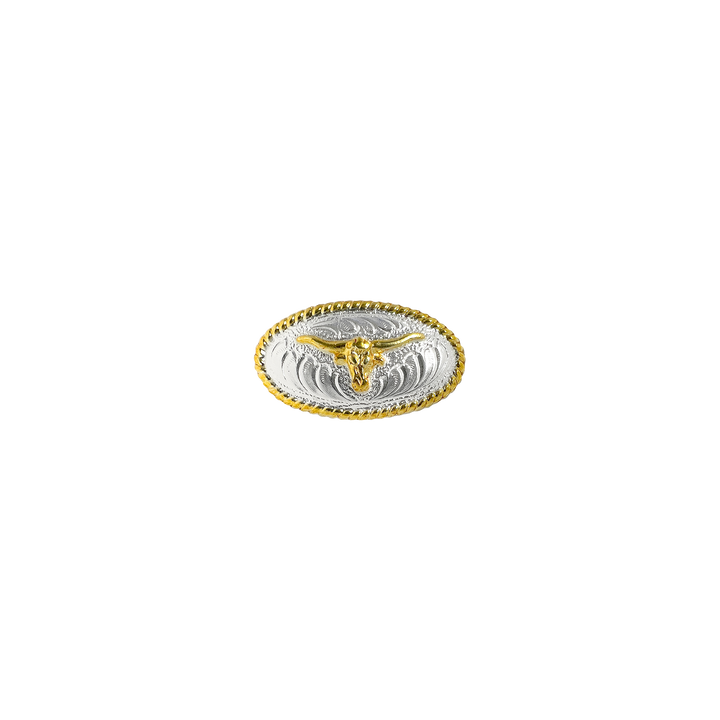 1 inch Oval Bull Head Wrapped Concho