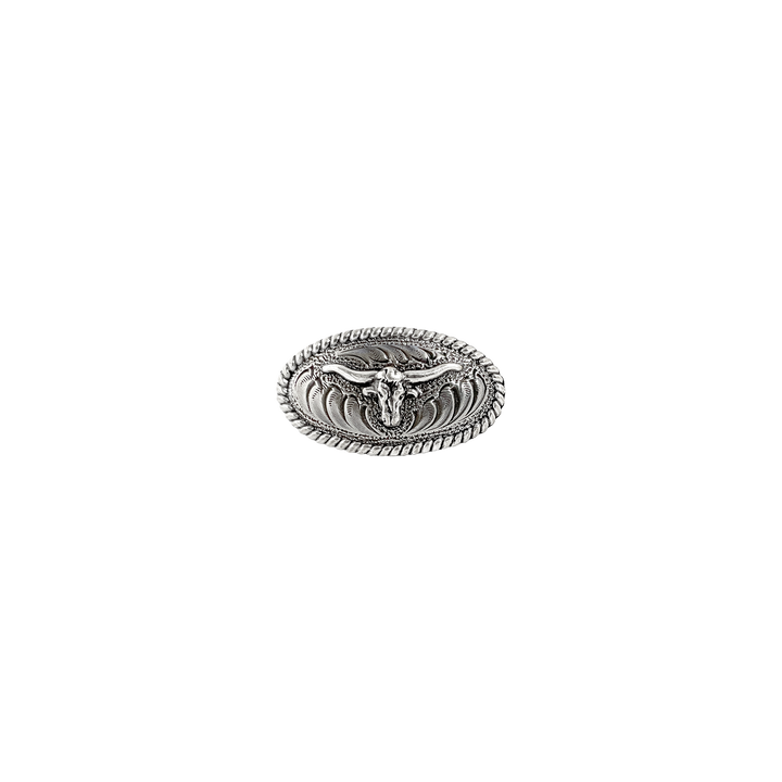 1 inch Oval Bull Head Wrapped Concho
