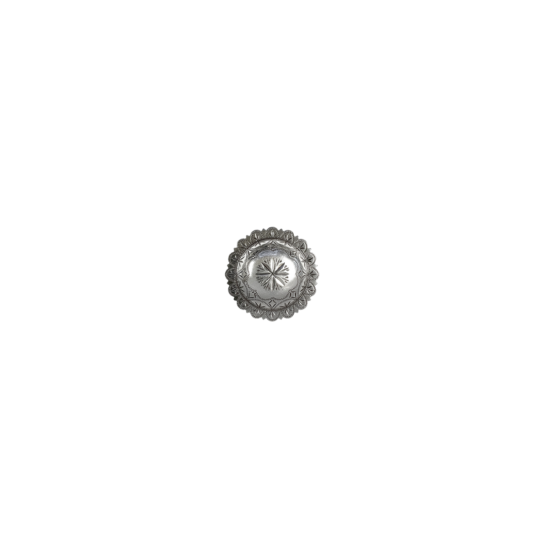 1 inch Western Engraved Flower Metal Concho
