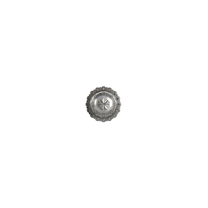 1 inch Western Engraved Flower Metal Concho