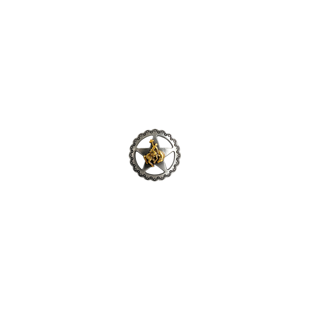 1 inch Western Star Rodeo Rider Concho