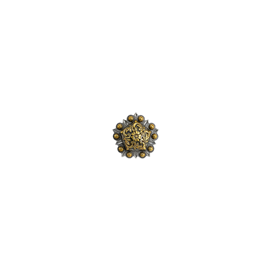 1 inch Western Floral Crown Border Concho