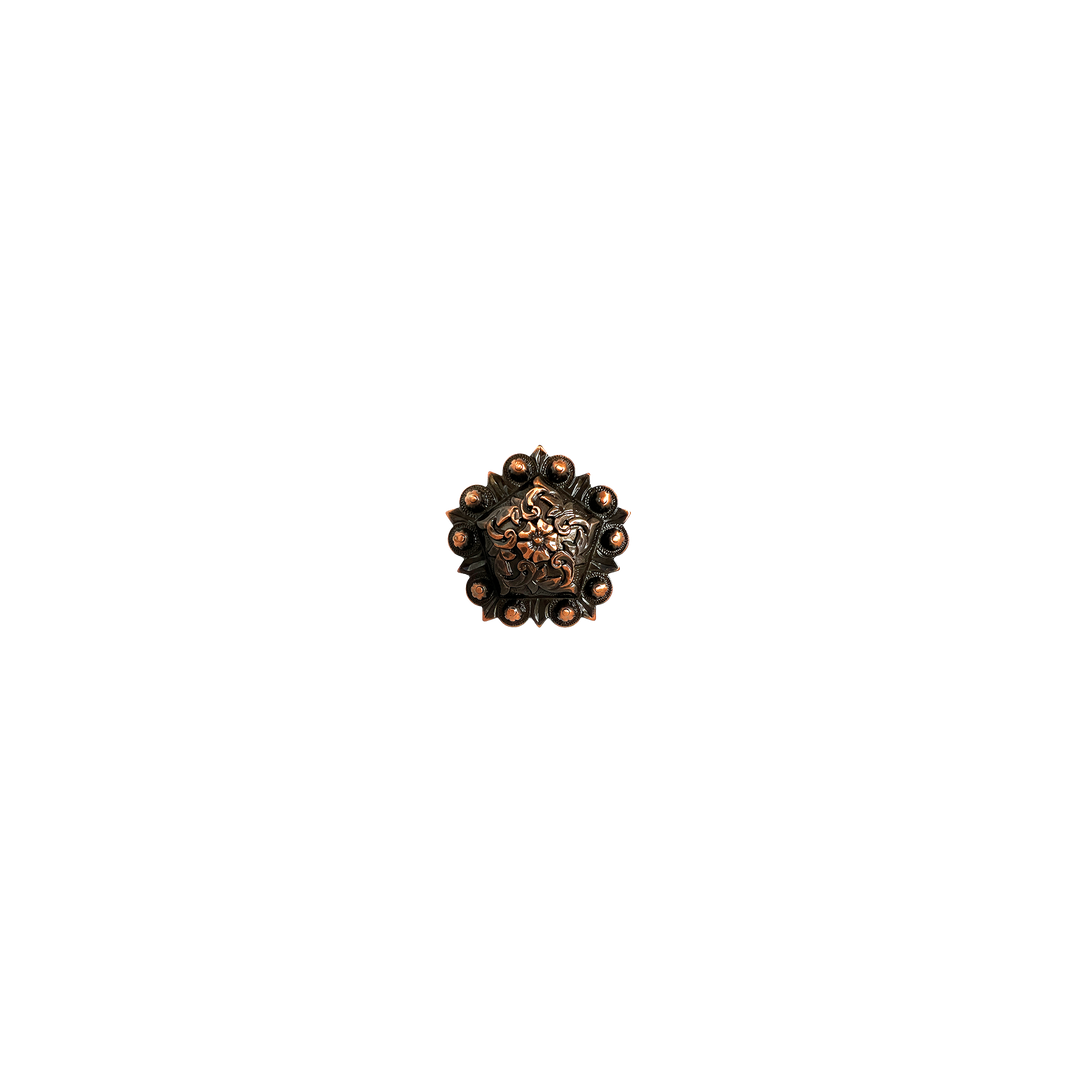 1 inch Western Floral Crown Border Concho