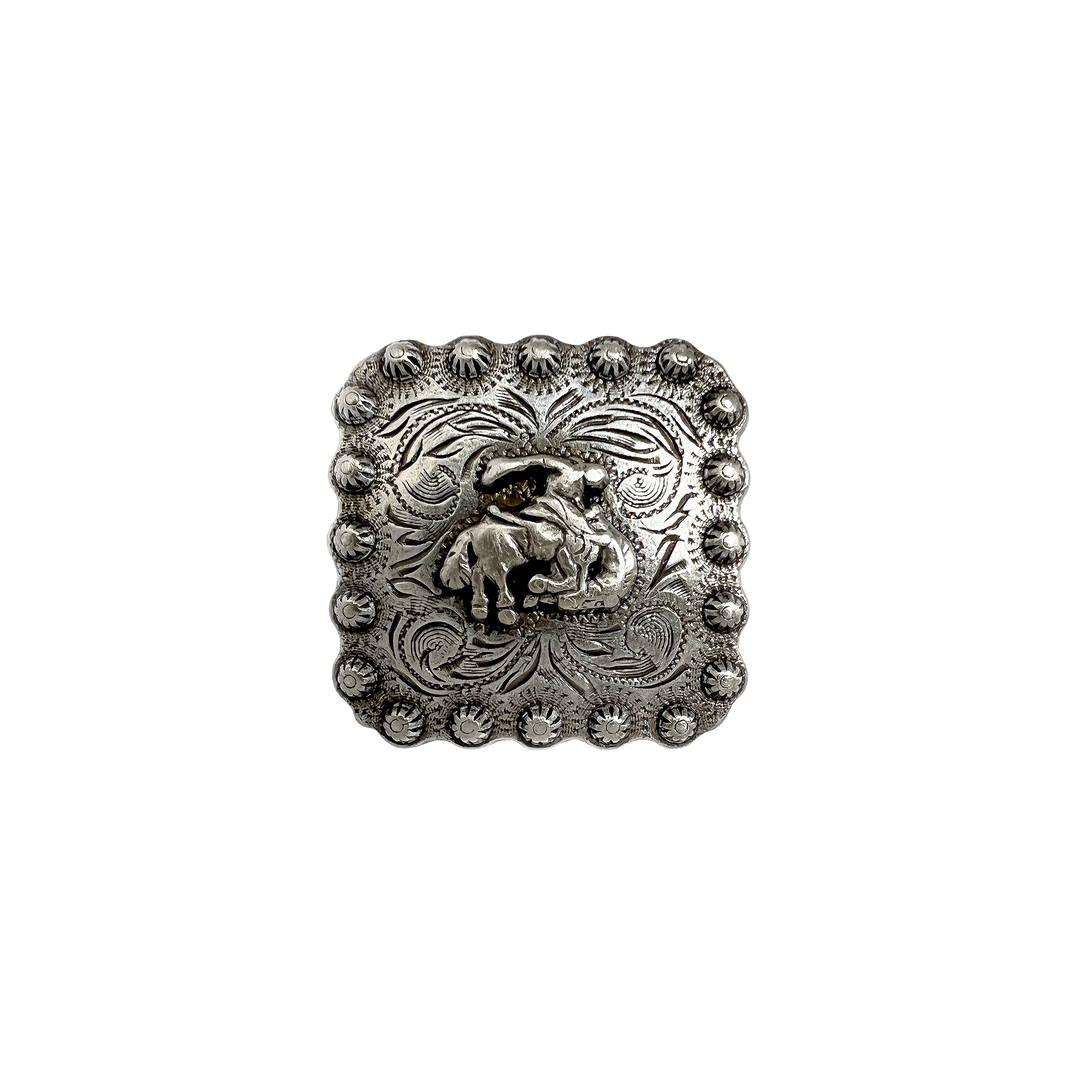 2-1/4 inch Bucking Bronco Square Concho