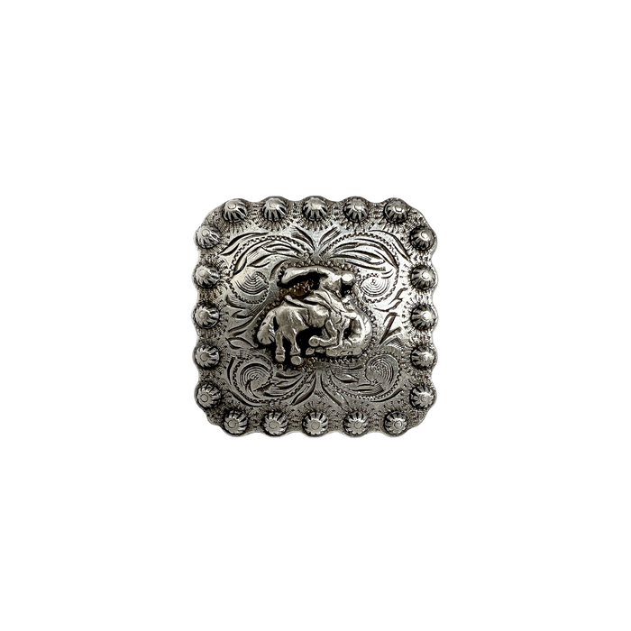 2-1/4 inch Bucking Bronco Concho for custom leather belts
