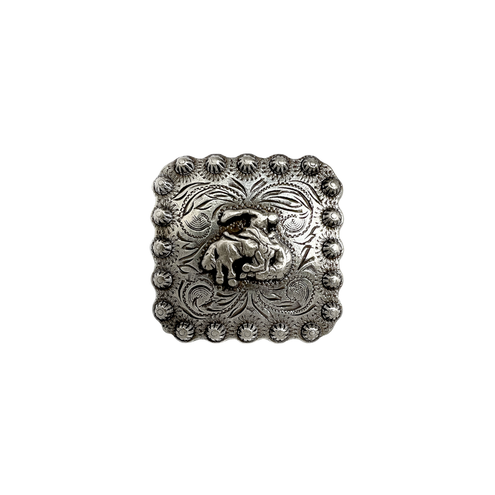 2-1/4 inch Bucking Bronco Square Concho