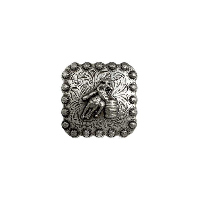 2-1/4 inch Barrel Racer Concho for custom leather belts