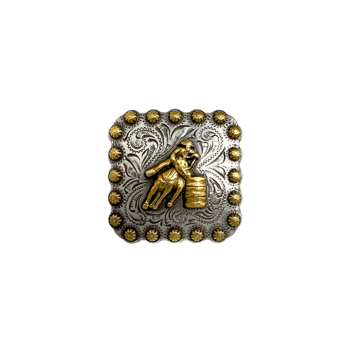 2-1/4 inch Rodeo Barrel Square Concho