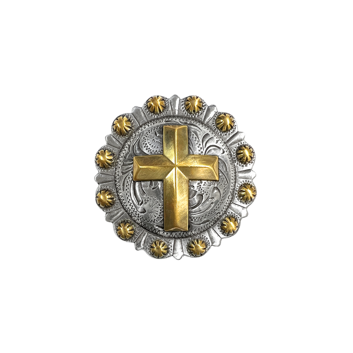 2-3/8 inch Berry Cross Concho