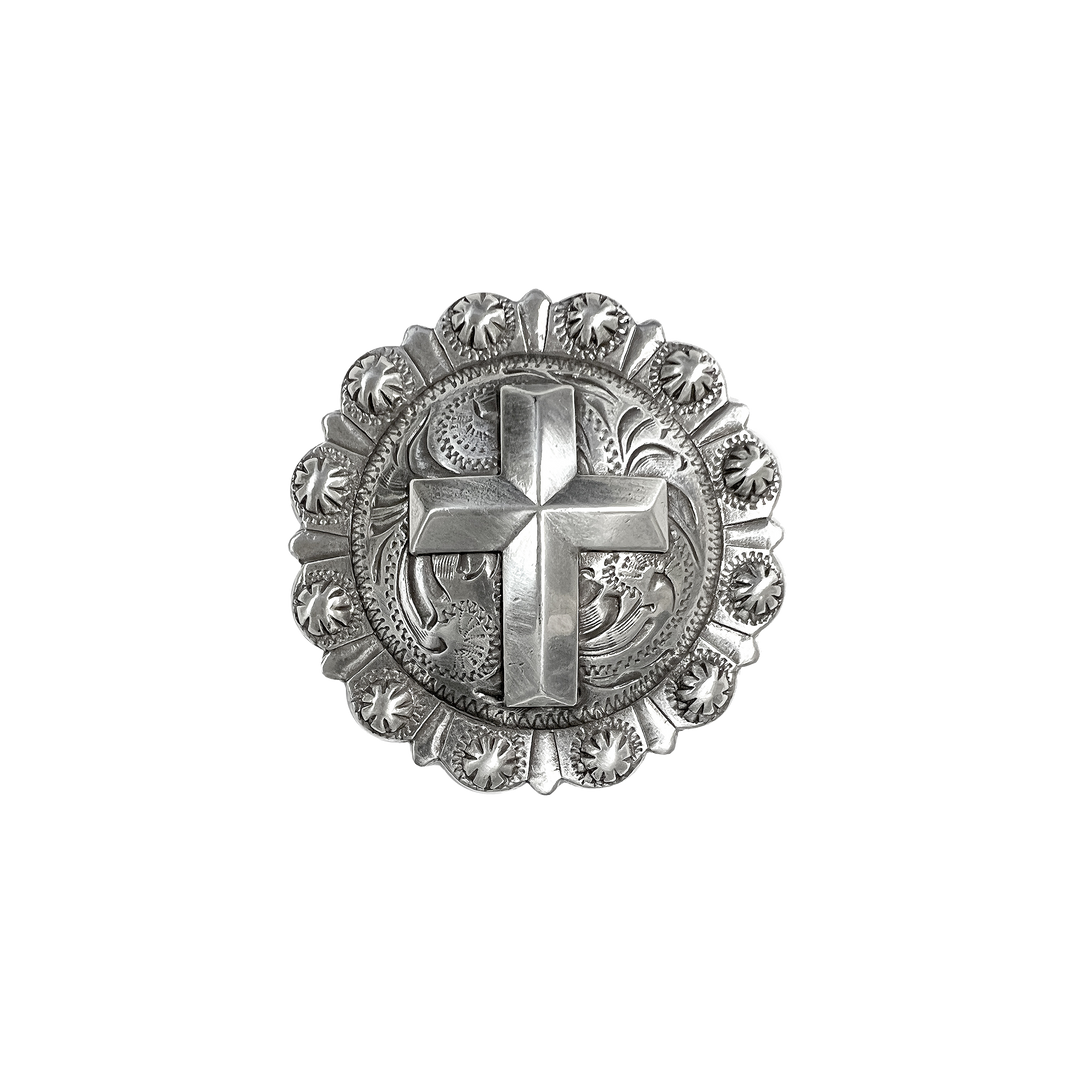 2-3/8 inch Berry Cross Concho