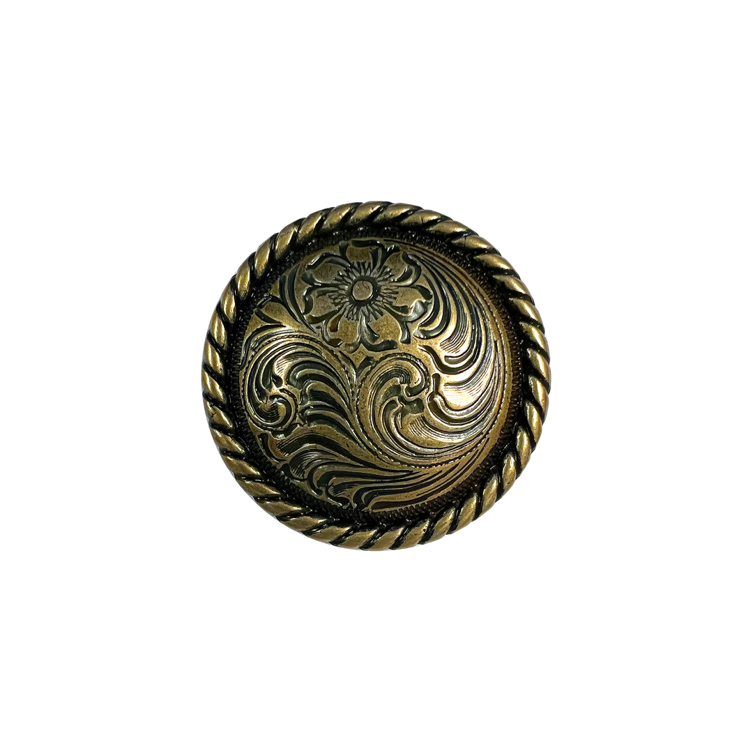 2-3/8 inch Floral Rope Edge Concho