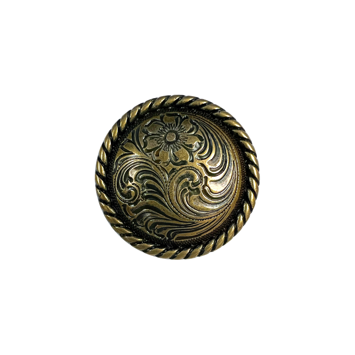 2-3/8 inch Floral Rope Edge Concho