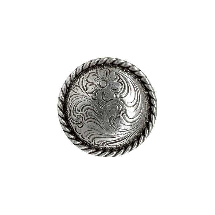 2-3/8 inch Sheridan Swirl Concho for custom leather belts