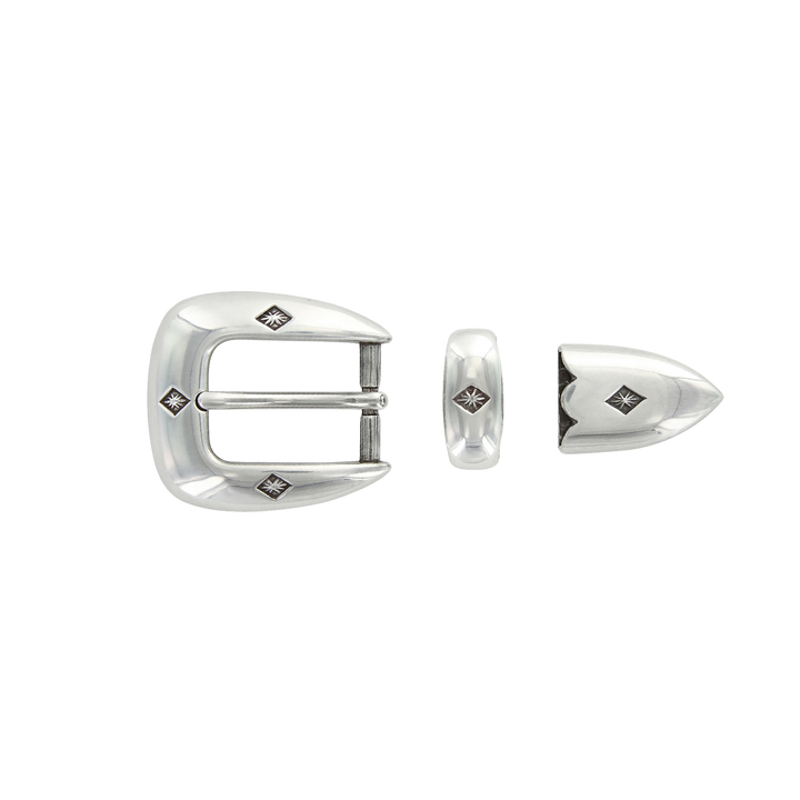 1 inch Silver Western Buckle Set