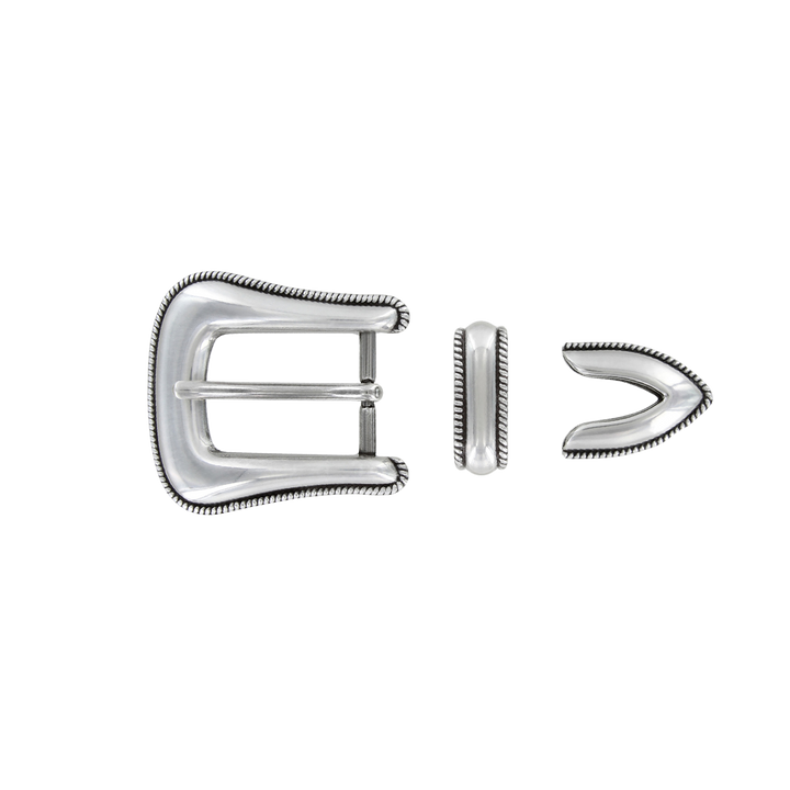 1 inch Silver Western Buckle Set