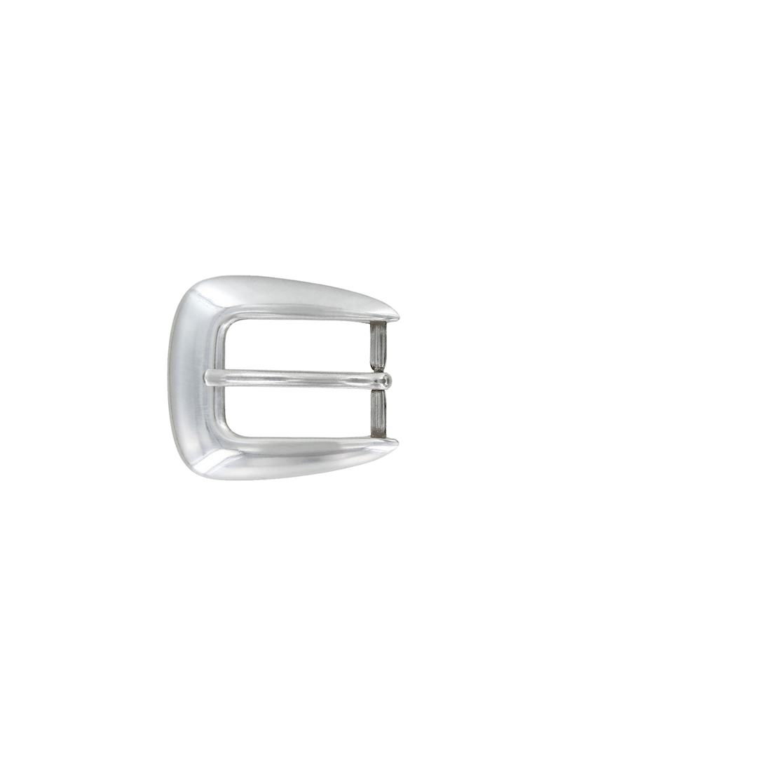 1 inch Polished Silver Belt Buckle Set