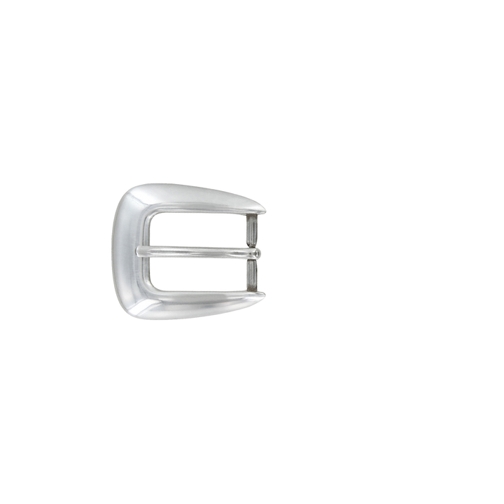 1 inch Polished Silver Belt Buckle Set