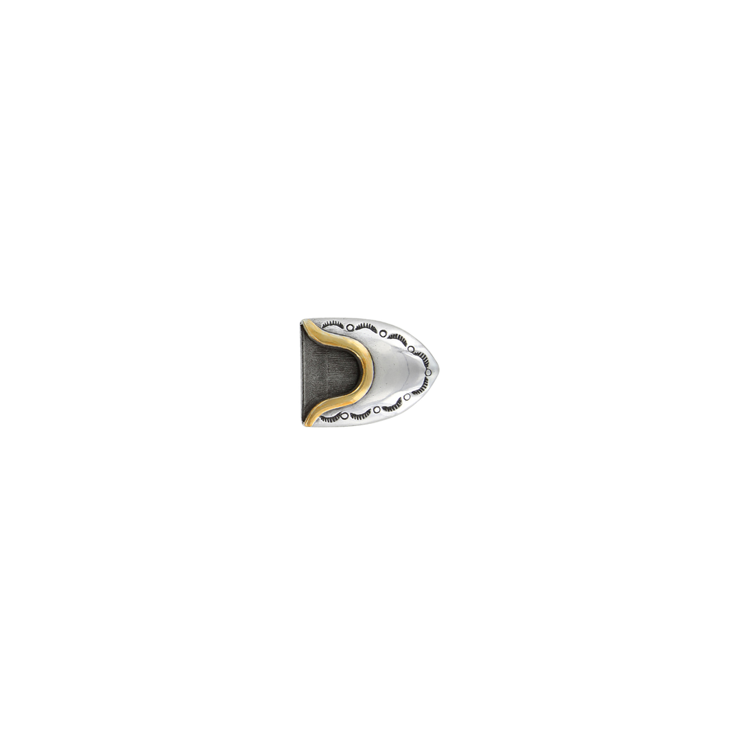 Engraved Silver & Gold Belt Buckle – 1 inch